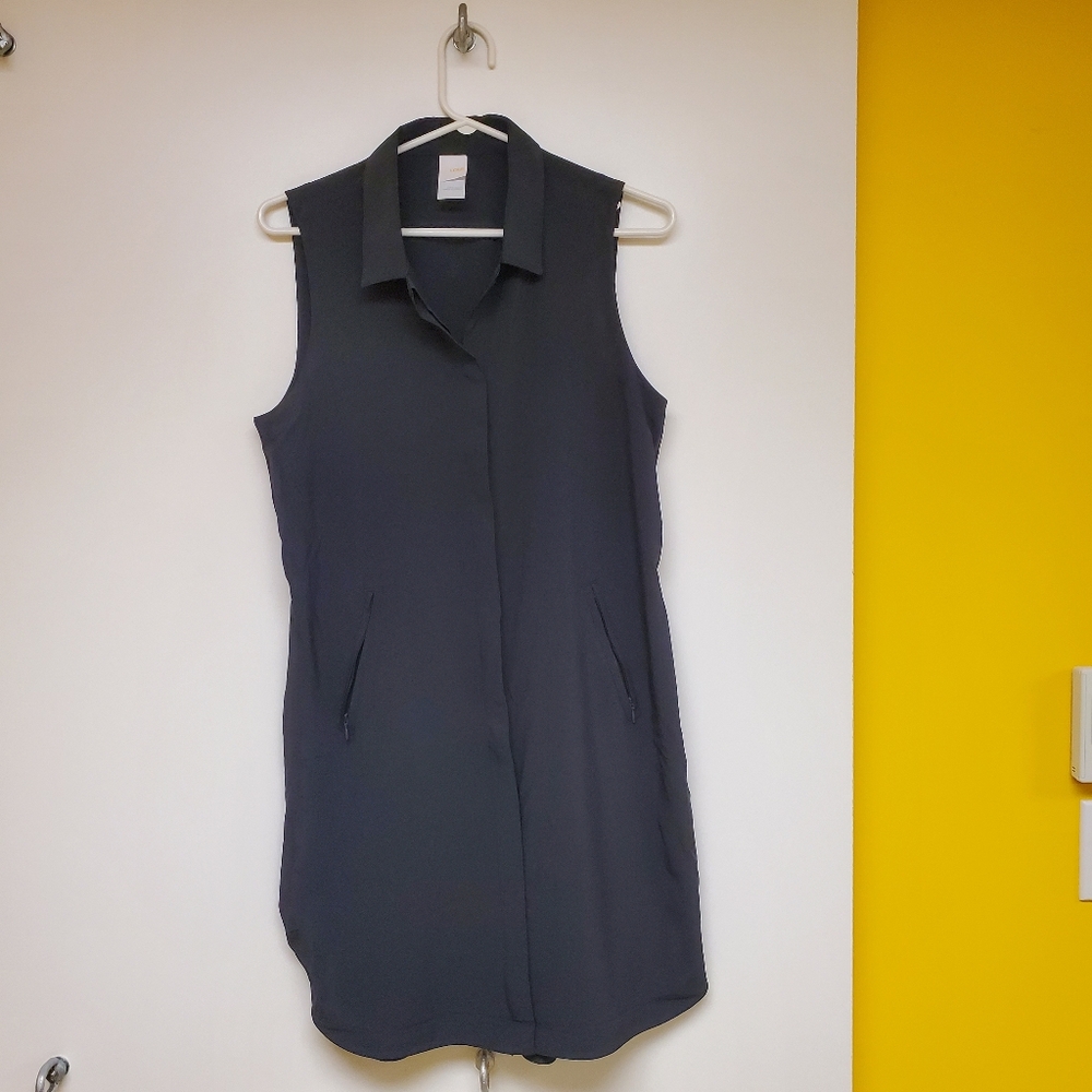 Lole Black Sleeveless Shirt Dress